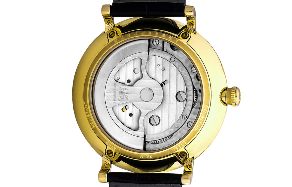 Shanghai Watch Sky Dome Blue Sunstone Dial PVD Gold 43mm