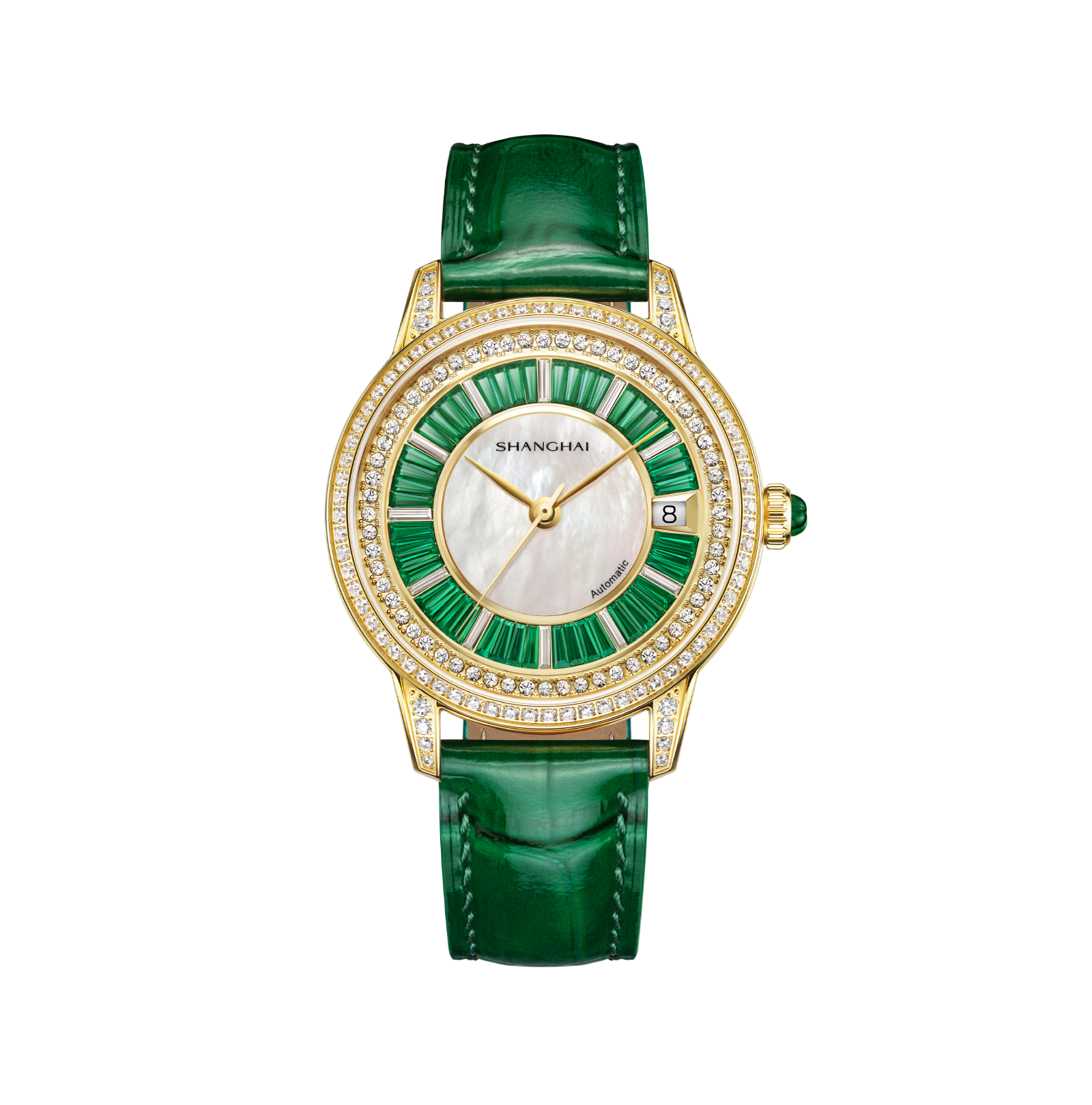 Chandelier Green Zirconia with Mother of Pearl Dial 36mm