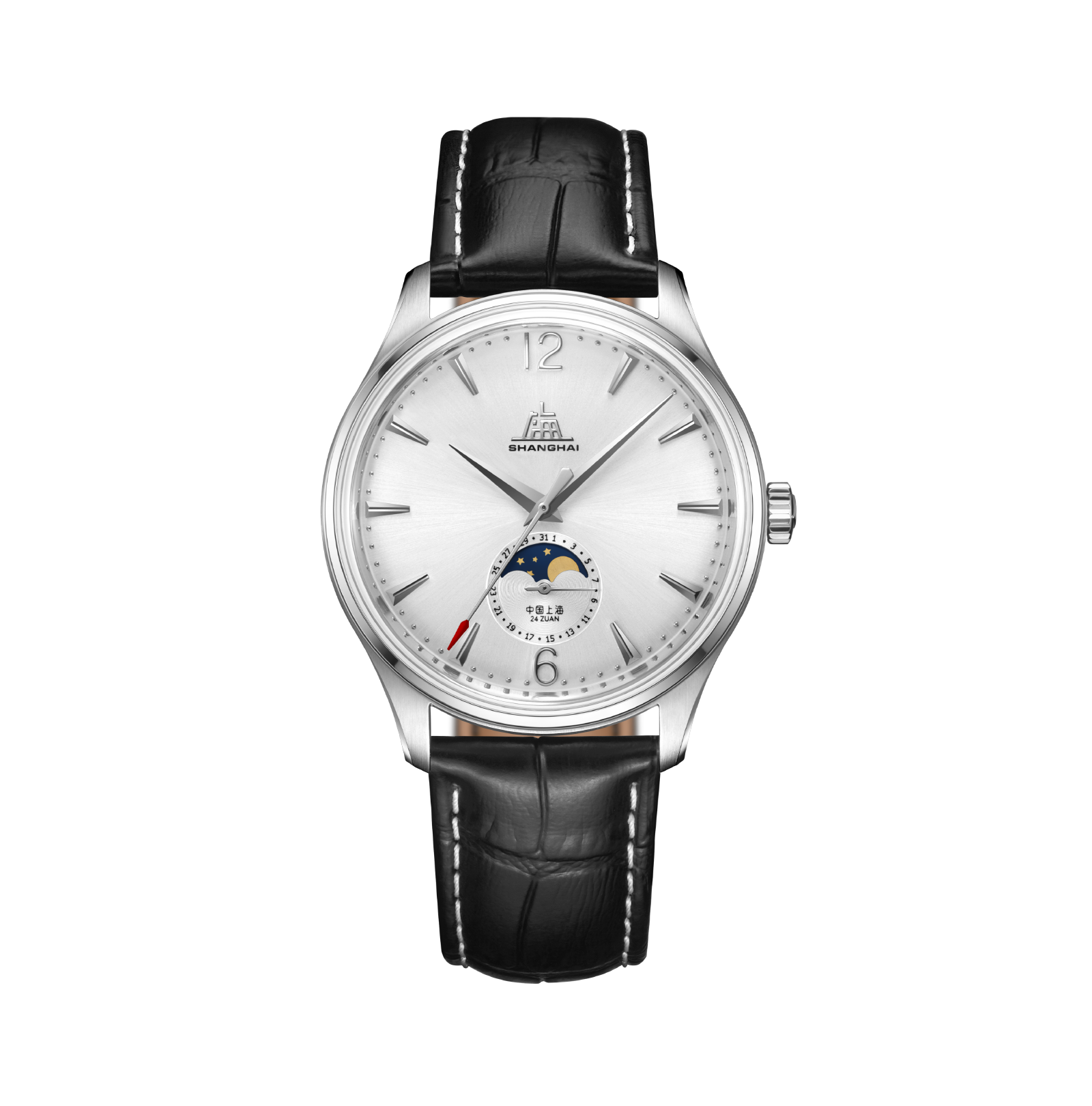 Shanghai Watch 50s Silver Moon Phase Automatic 39mm