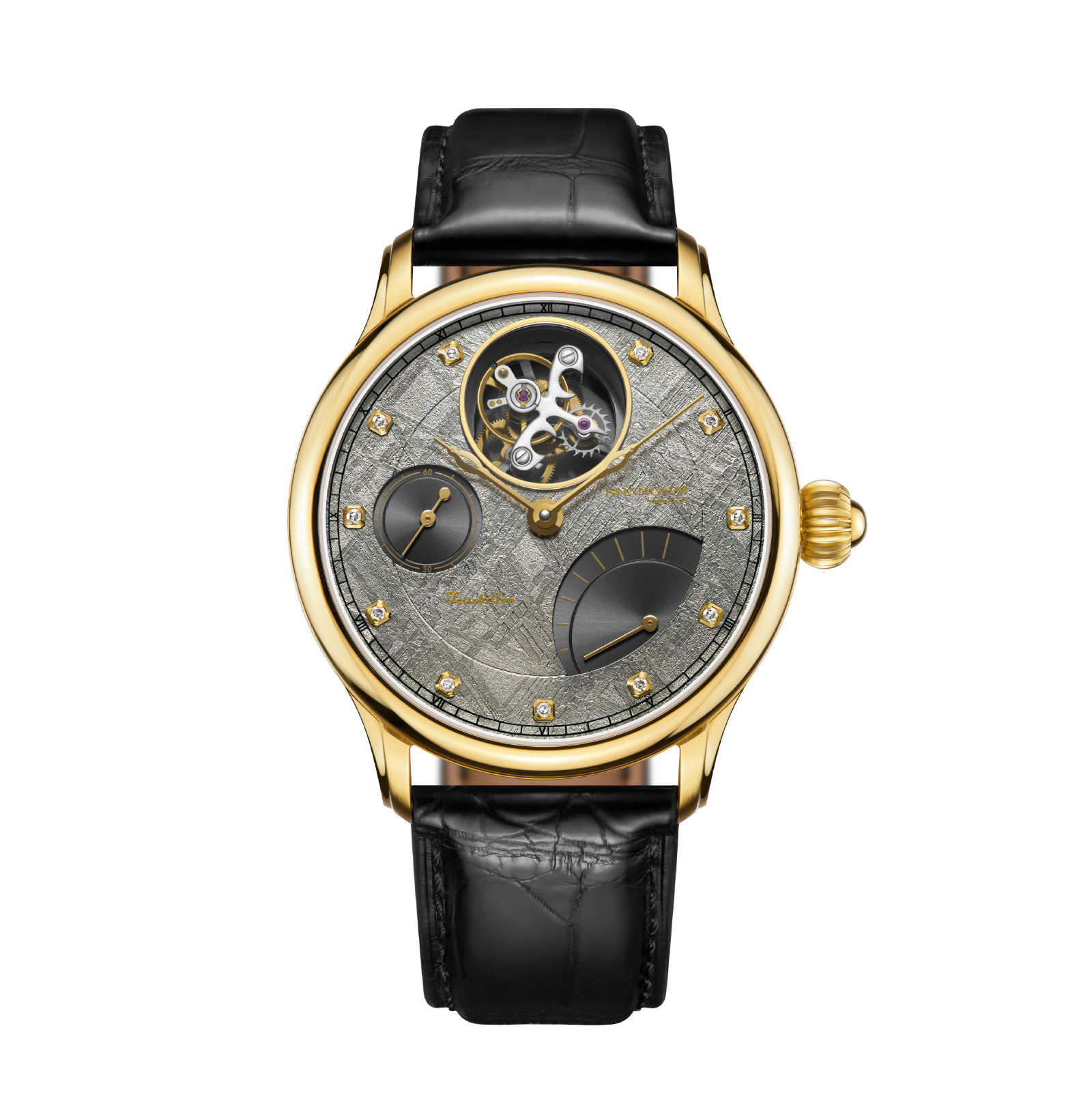 Shanghai Watch Galactic Tourbillon Meteorite Dial | Gold 42mm