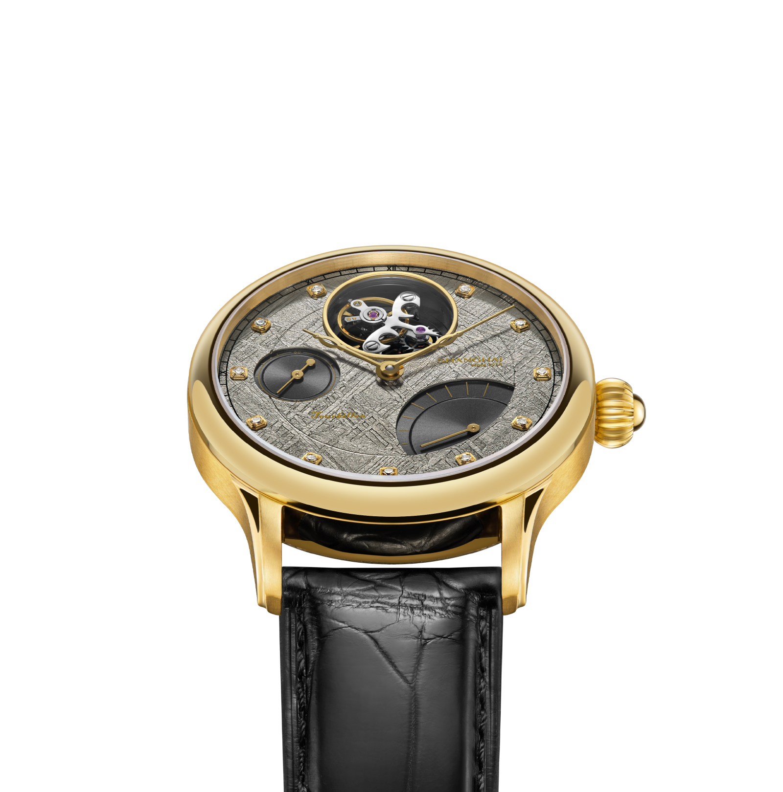 Shanghai Watch Galactic Tourbillon Meteorite Dial | Gold 42mm