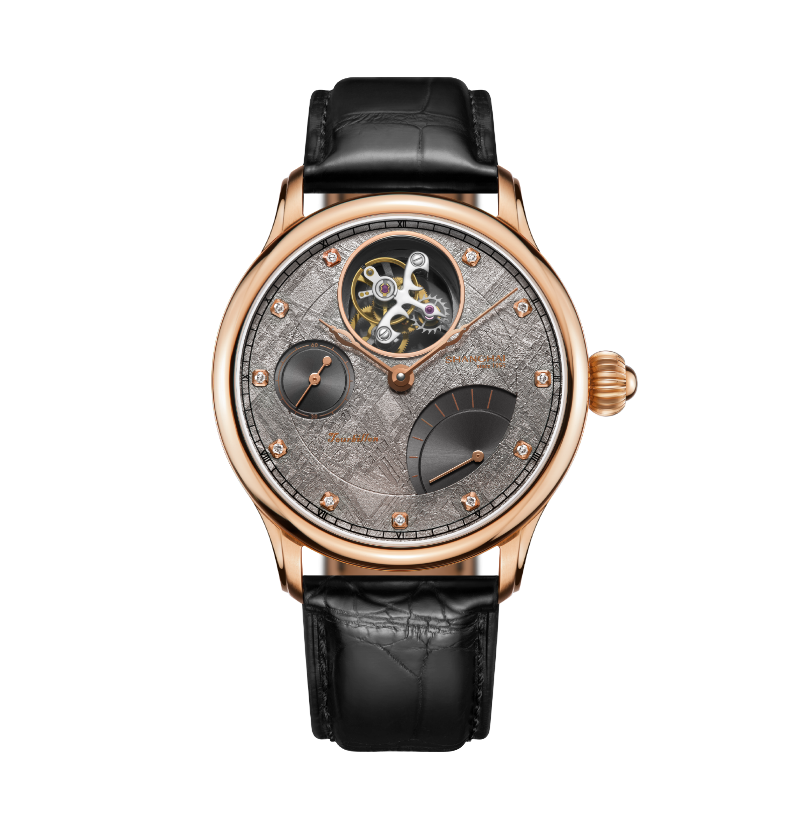 Shanghai Watch Galactic Tourbillon Meteorite Dial | Rose Gold 42mm