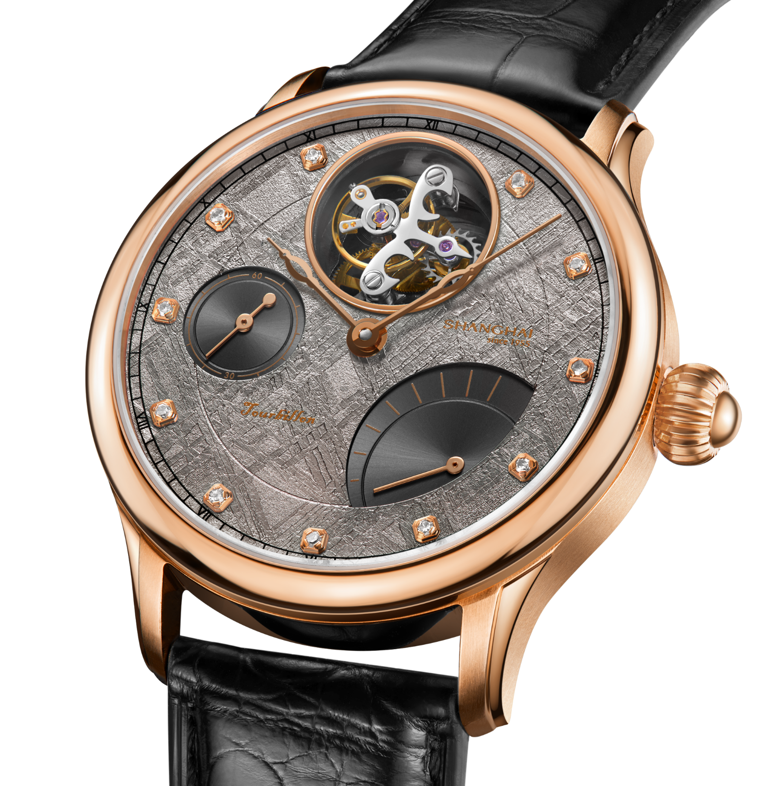 Shanghai Watch Galactic Tourbillon Meteorite Dial | Rose Gold 42mm