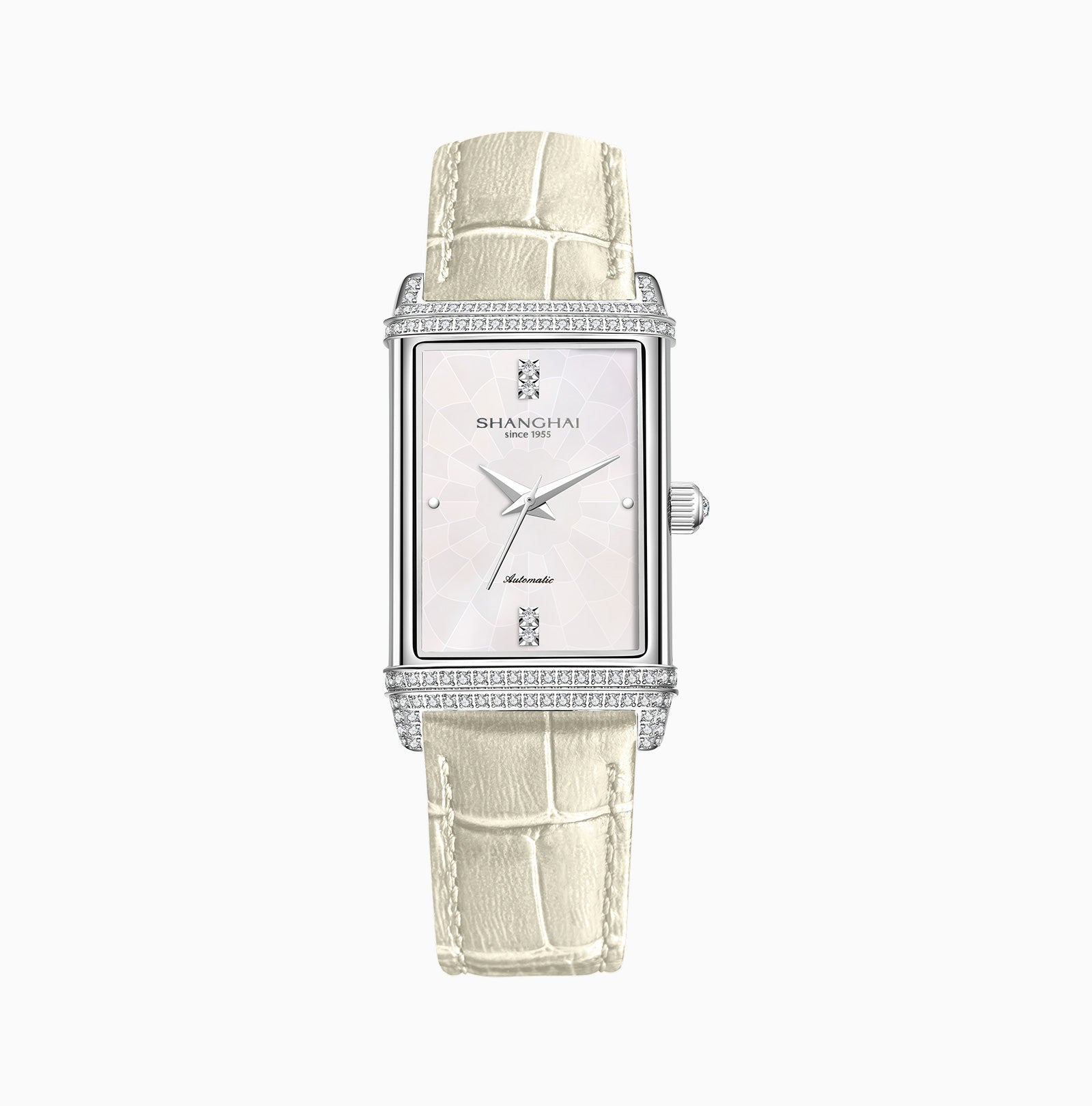 Shanghai Watch Paramount Mother of Pearl Dial White Strap 41.2mm